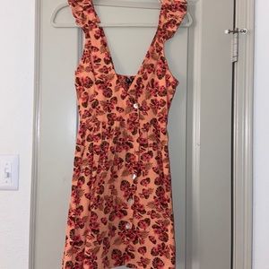 Pink/Orange floral dress from Zara NWT